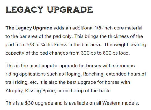 Saddle Right Pads